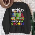 Bingo With My Gnomies Gambling Bingo Player Gnome Buddies Sweatshirt Gifts for Old Women