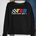 Birthday Boy 10 Ten Race Car 10Th Racing Pit Crew Driver Sweatshirt Gifts for Old Women