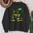Black African American Leprechaun Saint Patrick's Day Sweatshirt Gifts for Old Women
