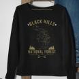 Black Hill National Forest South Dakota Hiking Map Sweatshirt Gifts for Old Women