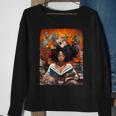 Black History Educated Reading Book Melanin Queen Afro Women Sweatshirt Gifts for Old Women