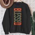 Blessed Olive Army Solar Orange Color Match Sweatshirt Gifts for Old Women