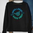 Blue Hang Loose Ride The Waves Good Vibes Sweatshirt Gifts for Old Women