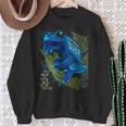 Blue Poison Dart Frog Colored Exotic Animal Amphibian Pet Sweatshirt Gifts for Old Women