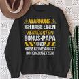 Bonus Papa Bonusater Stiefpapa Tochter Spruch Geschenk Sweatshirt Geschenke für alte Frauen