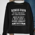 Bonus Papa Men’S Stepfather Leben Besser Gemacht German Text Sweatshirt Geschenke für alte Frauen