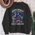 Bookworm Please I'm A Book Dragon Distressed Dragons Books Sweatshirt Gifts for Old Women