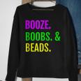 Booze Boobs Beads Mardi Gras New Orleans Sweatshirt Gifts for Old Women