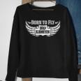 Born To Fly No Limits Wings And Flames Sweatshirt Gifts for Old Women