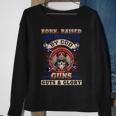 Born Raised And Protected By God Guns Guts & Glory Sweatshirt Gifts for Old Women