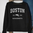 Boston Massachusetts Ma Vintage Athletic Sports Sweatshirt Gifts for Old Women