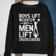 Boys Lift Weights Lift Cheerleaders Cheerleading Cheer Sweatshirt Gifts for Old Women