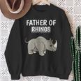 Boys Rhinoceros Dad Father's Day Father Of Rhinos Sweatshirt Gifts for Old Women