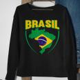 Brasil Sport Soccer Football Brazilian Flag Sweatshirt Gifts for Old Women