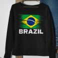 Brazil Brazilian Flag Sports Soccer Football Sweatshirt Gifts for Old Women