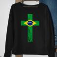 Brazil Jesus Cross Brazilian Faith Brasileiro Christian Sweatshirt Gifts for Old Women
