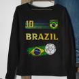 Brazil Soccer Fans Jersey Brazilian Flag Football Sweatshirt Gifts for Old Women