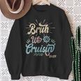 Bruh We Cruisin' Vintage Ocean Lovers Cruising Family 2024 Sweatshirt Gifts for Old Women