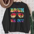 Bruh We Out Teachers Happy Last Day Of School Retro Vintage Sweatshirt Gifts for Old Women