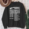 Büchsenmacher Stundenlohn Saying S Sweatshirt Geschenke für alte Frauen