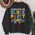 Building Brick I'm Here For The Block Party Master Builder Sweatshirt Gifts for Old Women