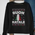 Buon Natale Merry Christmas Tree Italian Ugly Xmas Sweater Sweatshirt Gifts for Old Women