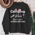 Camping Und Wein Lässt Mich Glücklich Sein Sweatshirt Geschenke für alte Frauen
