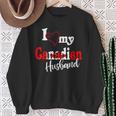 Canada I Love My Canadien Husband Couple Matching Sweatshirt Gifts for Old Women