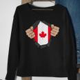 Canada National Flag With Ripped Sweatshirt Gifts for Old Women