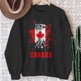 Canadá Retrointage Acuarelas Deporte Canadiense Bandera Camisa de entrenamiento Regalos para ancianas