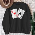 Card Game Spades And Heart As Cards For Skat And Poker Sweatshirt Geschenke für alte Frauen