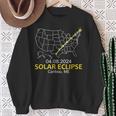 Caribou Maine Total Solar Eclipse 2024 Sweatshirt Gifts for Old Women