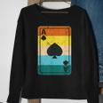 Casino Poker Player Gambling Retro Play Cards Ace Of Spade Sweatshirt Gifts for Old Women