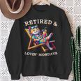 Cat Retired Lovin Mondays Meow Animal Lover Retirement Sweatshirt Gifts for Old Women