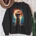 Cat Total Solar Eclipse 2024 April 8 Glasses Women Sweatshirt Gifts for Old Women