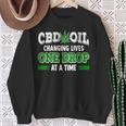 Cbd Oil Cannabinoid Hemp Heals Slogan Quote Fun Sweatshirt Gifts for Old Women