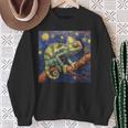 Chameleon Van Gogh Style Starry Night Sweatshirt Gifts for Old Women