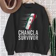 Chancla Survivor Mexico Mexican Flag Joke Idea Sweatshirt Gifts for Old Women