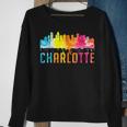 Charlotte North Carolina Watercolor Skyline Souvenir Sweatshirt Gifts for Old Women