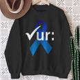 Check Your Colon Colorectal Cancer Awareness Blue Ribbon Sweatshirt Gifts for Old Women