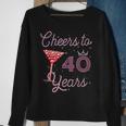 Cheers To 40 Years 40Th Birthday 40 Years Old Bday Sweatshirt Gifts for Old Women