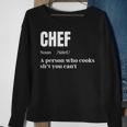 Chef Definition Chef & Cook Cooking Culinary Sweatshirt Gifts for Old Women