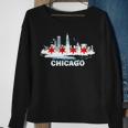 Chicago City Flag Downtown Skyline Chicago Skyline Sweatshirt Gifts for Old Women