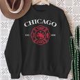 Chicago Illinois Fire Rescue Department Firefighter Fireman Sweatshirt Gifts for Old Women