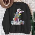 Chicken Egg Hunting Easter Bunny Ears Farm Animal Spring Sweatshirt Gifts for Old Women