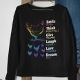 Chicken Smile Often Think Positively Give Thanks Laugh Loudly Love Others Dream Big Sweatshirt Gifts for Old Women