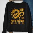 Chinese New Year Clothing Red Dragon Year Of The Dragon 2024 Sweatshirt Gifts for Old Women