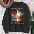 Christian Bible Verse Jesus Died For Me Good Friday Sweatshirt Gifts for Old Women