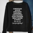Christian White Straight Unwoke Unvaxxed Sweatshirt Gifts for Old Women