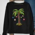 Christmas Palm Tree Light Hawaiian Tropical Xmas Sweatshirt Gifts for Old Women